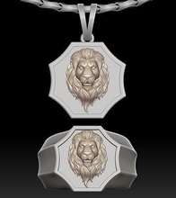 lion pendant sculpture jewelry gold necklace man ring husky fashion silver men manring printable platinum sterling beauty wedding animal pendants 3d print model - Mito3D