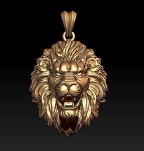 lion pendant jewellery gold stone silver jewel nature zbrush obj stl 3dm apparel mesh 750 male necklace tiger jewelry necklaces 3d print model - Mito3D