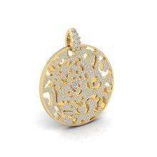 aslan sarkık 3d model vermek mücevher nişan düğün elmas yazdırılabilir yüzük gümüş altın takı angagem moda sterlin beyaz kolye safir 3d print model - Mito3D