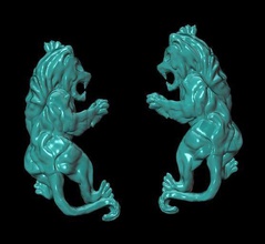 lion impression modèle boucles d'oreilles chat zoo tigre minou nature bijoux bijou animal mode beauté argent or 3d print model - Mito3D