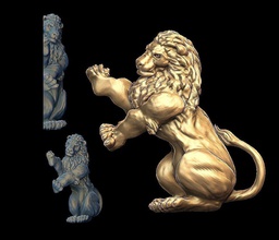 leão de socorro jóias escultura a arte estátua móveis printable lionmodel gorelief madeira metal outros 3d print model - Mito3D