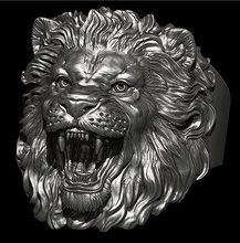 lion ring pendant bas relief print design decoration jewelry sculpture monument animal cat art gold platinum pendants download 3d silver rings 3d print model - Mito3D