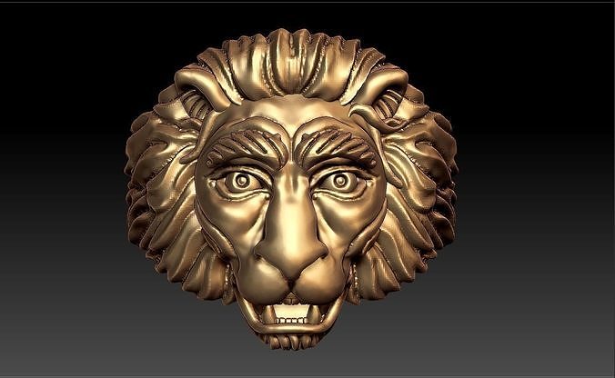 aslan yüzük vahşi takı altın gümüş mücevher yazdırılabilir kaplan hayvan yüzükler 3D print model - Mito3D