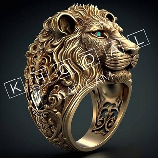lion ring project jewelry animal gold statue silver sculpture rings 3d print model - Mito3D
