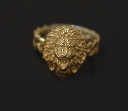 leão anel precioso joalheria ouro luxo decoração jóia moda legal hiphop animal selvagem argolas elo 3d print model - Mito3D