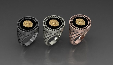 leone anello uomo gioielli di design designer moda anelli 3d print model - Mito3D