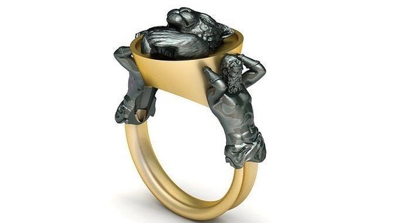 lion ring man jewelry animal tiger cat puma rings panther leopard jewellery cheetah 3d print model - Mito3D