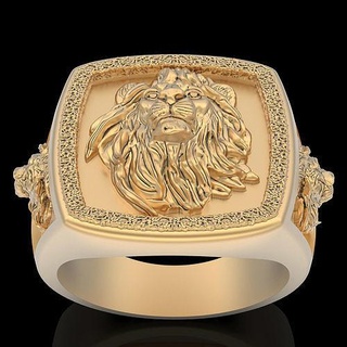 lion ring silver gold printable jewelry 3d model animal jewel tiger cat design zbrush trend fashion fantasy statue puma panther rings 3d print model - Mito3D