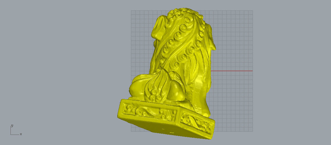 escultura de leão a arte chinês esculturas lion3d 3D print model - Mito3D