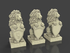 lion sculpture art statue statuette figure sculptor kitchen challenge sculptures 3d print model - Mito3D