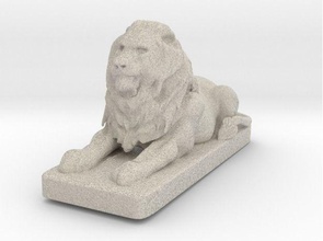 Löwen Skulptur Haus lion säugetier Tier leon cat statue Löwin tiger wild Tiere Afrika zoo Stein Marmor der gargoyle feline - Zubehör 3d print model - Mito3D