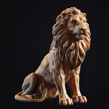 león escultura 3d impresión modelo león estatua gato figurilla accesorios leona monumento miniaturas figuritas descargar arte esculturas 3d print model - Mito3D