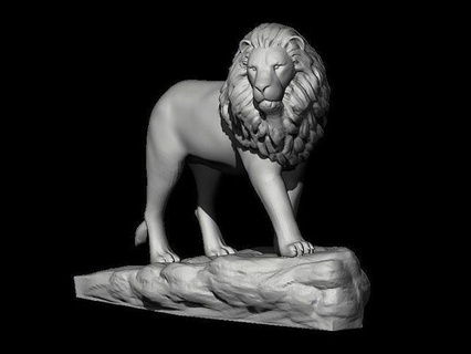 leão escultura estátua esculturas animal arte natureza joalheria prata mamífero imprimível anel miniatura gato tigre esterlina 3d print model - Mito3D