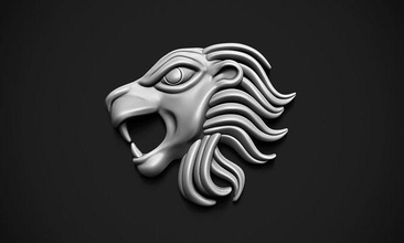 lion simple view tiger roaring angry pendant jewelry 3d cad ring nice art sculptures 3d print model - Mito3D