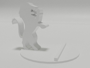 lion debout maison la de l'appareil le mobilier art statue 3d print model - Mito3D