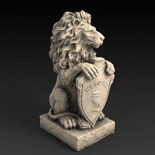 lion statue balustrade nature animal jewel printing cnc engraving baluster building component porch parapet carving carved riser rung newel baroque decor staircase house 3d print model - Mito3D