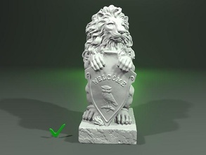 Leone statua cnc 3d Stampa arte scultura marmo interni sculture 3d print model - Mito3D
