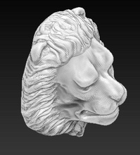 statua del leone porta battente art battitore cat tigre il busto animale sculture 3d print model - Mito3D