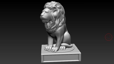 estatua del león modelo de la impresión en 3d art escultura stl obj zpr listo imprimible las esculturas 3d print model - Mito3D