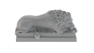 aslan taş heykel 01 3d yazdırılabilir hayvan Leo işi çirkin yaratık mimari imparatorluk klasik anıt koruma canavar dekor çim Yazdır baskı Sanat 3d print model - Mito3D