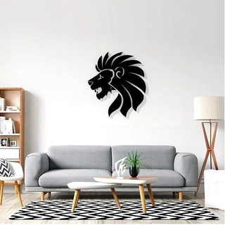 aslan duvar Sanat 3d 2d dekorasyon dekor ev oda işaretler logolar 3d print model - Mito3D