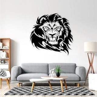 lion wall art 3d 2d decoration decor home house room signs logos 3d print model - Mito3D