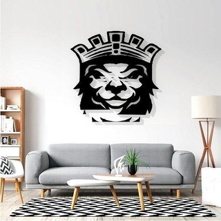 lion wall art 3d printing 2d decoration decor home house room signs logos 3d print model - Mito3D