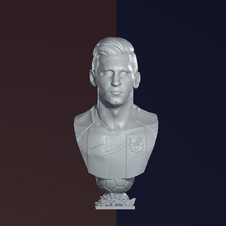 Lionel messi 3d busto impresión fútbol imprimible resina apoya ronaldo neymar Barcelona bote argentina esculturas Arte Copa Mundial maradona 3d print model - Mito3D