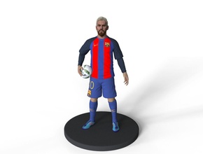 lionel messi 3d imprimible modelo fútbol pelota suegro argentina arte esculturas 3d print model - Mito3D