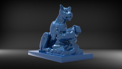 lionne sculpture d'impression art la pantera thaïlande le guépard puma féline léopard lynx leon sculptures 3d print model - Mito3D