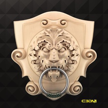 lionface house wooden lion door osa kitty animal nature puma africa kitten other 3d print model - Mito3D