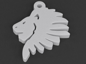 lionhead pendant lion head feline cat jewelry ornament necklace tribal deco pendants 3dprint 3dprinting printing printed printable blender 3d print model - Mito3D