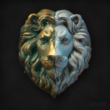 leões cabeça alívio leão leo leon cnc 3dprint animal bas interior arquitetura escultura fracasso arte esculturas 3d print model - Mito3D