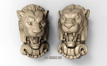 lions head replica del 16 ° secolo art testa ornamento sculture 3d print model - Mito3D