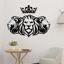 lions wall art animal decoration geometric geometry lion lowpoly 3d print model - Mito3D