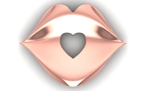 lèvre cœur pendentifs 3dm stl obj fbx rend détails pendentif Collier bijoux diamant argent or imprimable bijou gemme engagement cocarde femmes circulaire cocktail fantaisie 3d print model - Mito3D