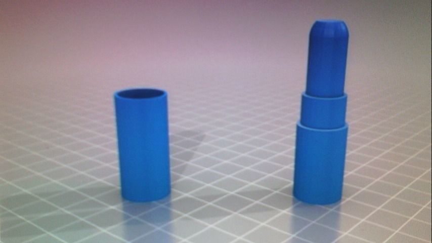 lippenstift tube bilden kosmetisch schönheit mode frau 3D print model - Mito3D