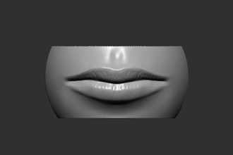 lips - 3d model art 3dmodel zbrush sculpture human lips sculptures 3d print model - Mito3D