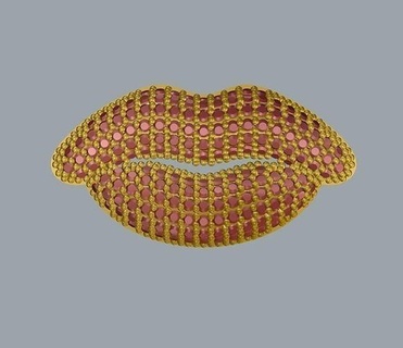 dudaklar kolye dudak moda Kadın çeşitli modeller güzellik altın gümüş Pendat yüzükler dünya makyaj animasyon takı 3d print model - Mito3D