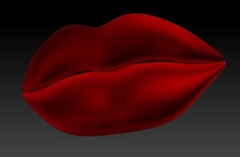 dudaklar buruşmak dekor sade saten zarif şekil Aşk tasarım parlıyor makyaj salon güzellik Dükkan asılı alışılmadık yaratıcı Pop sanat ağız gülümsemek benzersiz abartılı kırmızı Sanat heykeller 3d print model - Mito3D
