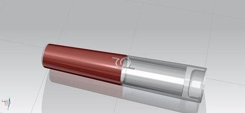 lápiz labial cubierta carcasa funda plastico productos belleza 3drendering 3dmodelling moda 3d print model - Mito3D