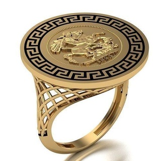 lira yüzük 047 altın takı gümüş elmas mücevher nişan düğün moda kolye yüzükler 3d print model - Mito3D