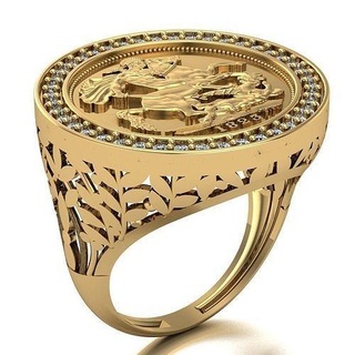 Lira Ring 077 Gold Schmuck Silber Diamant Juwel Engagement Hochzeit Mode Goldring Anhänger Ringe 3d print model - Mito3D