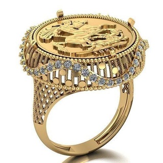 lira ring 085 gold jewelry silver diamond jewellery jewel engagement wedding fashion goldring pendants rings 3d print model - Mito3D