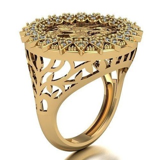 lire bague 102 or bijoux argent diamant bijou engagement mariage mode pendentifs anneaux 3d print model - Mito3D