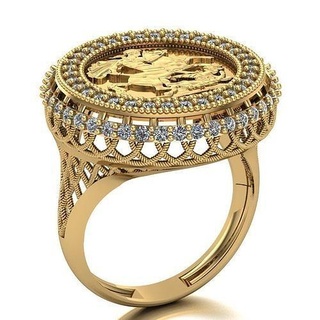 lira ring 104 gold jewelry silver diamond jewellery jewel engagement wedding fashion goldring pendants rings 3d print model - Mito3D