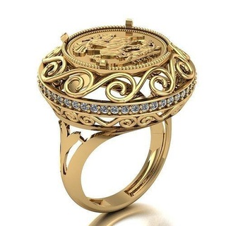 lira squillare 114 oro gioielleria argento diamante gioiello Fidanzamento nozze moda anello d'oro ciondoli anelli 3d print model - Mito3D