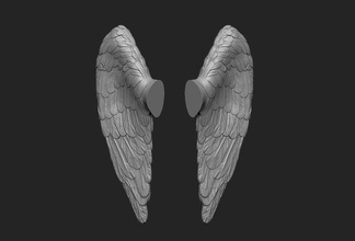 little angel wings art angel wings human statue cupid valentine feather arrow cherub cherubim jesu printing 3dprint sculpture art sculptures