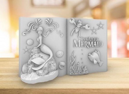 küçük Deniz Kızı kitap deniz kızı sirenita Disney peri tale ev dekor 3d print model - Mito3D