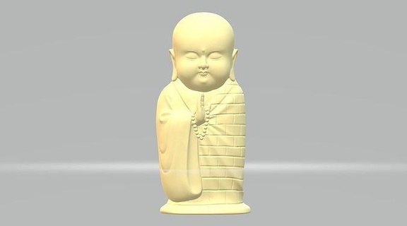 pequeno monge Buda escultura estátua meditação budismo imprimível divindade Deus religião 3dsmax zbrush 3d resumo arte scripts modelagem miniaturas estatuetas esculturas 3d print model - Mito3D